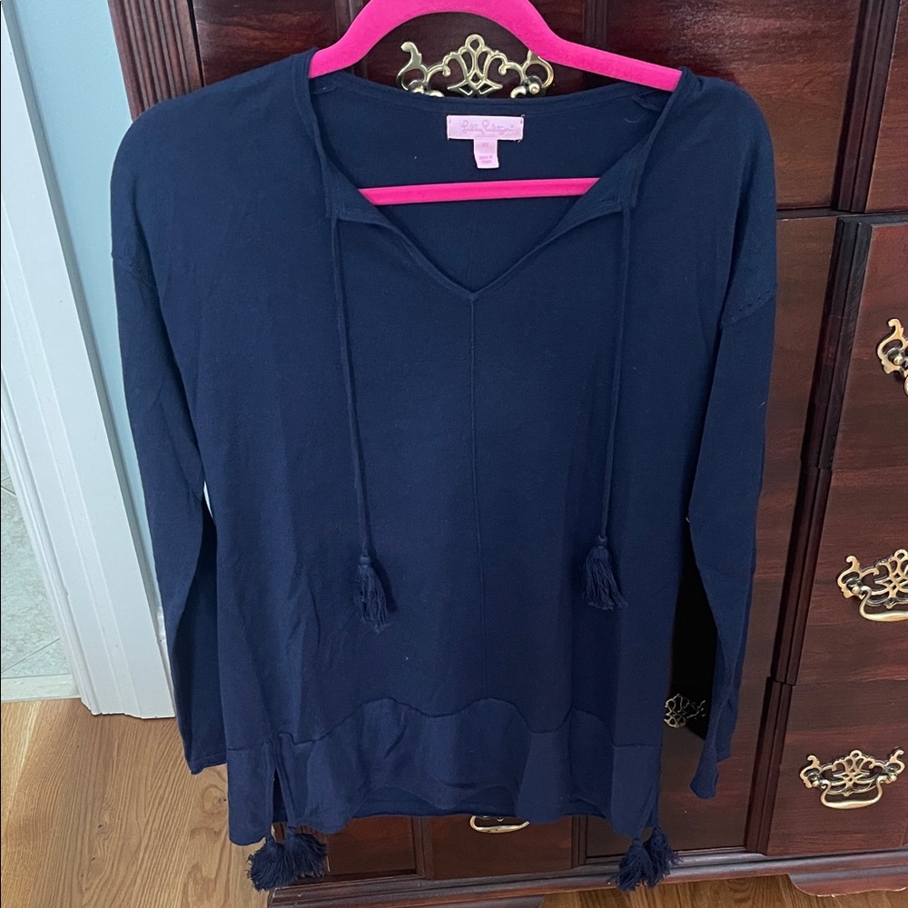 Lilly Pulitzer Dark Blue tunic sweater